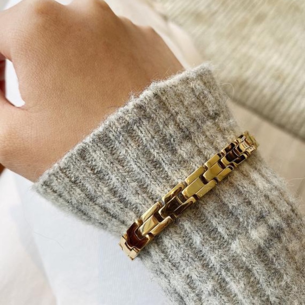 14k Gold Chunky Link Chain Bracelet